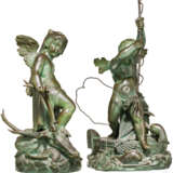 Ein Paar feine Skulpturen Herkules und Poseidons, Frankreich, 19. Jahrhundert - photo 2