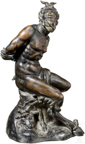 Skulptur eines gefesselten Fauns nach Vorbild der Renaissance, Italien, wohl 19. Jahrhundert - Foto 1