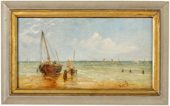 Ein Paar kleinformatige Gemälde mit maritimen Motiven, deutsch/Niederlande, 19. Jahrhundert - Foto 2