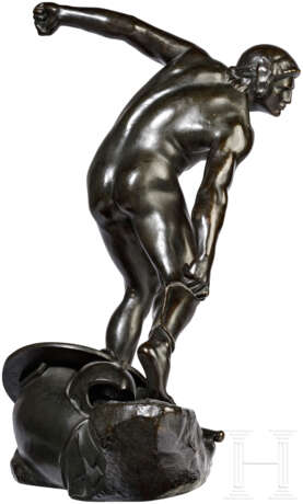 Constant Ambroise Roux (1865 - 1942), Bronzeskulptur, "Der Zorn des Achilles" - Foto 5