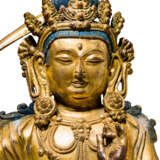 Vergoldete Bronze des Manjushri, Tibet, 18./19. Jahrhundert - Foto 4