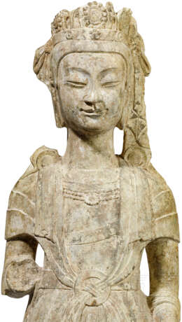Figur eines stehenden Bodhisattvas, China, Nördliche Qi-Dynastie (550 - 577) - Foto 5