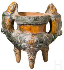 Keramik-Opfergefäß, China, späte Ming-Dynastie, 16. Jahrhundert