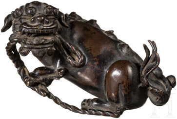 Foo-Löwe aus Bronze, China, 18./19. Jahrhundert