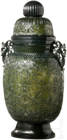 Große Vase aus geschnittener Jade, China, 19. Jahrhundert - photo 3