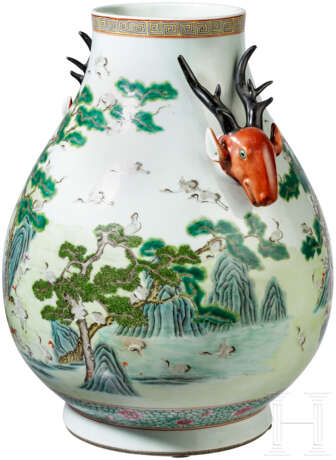 Große "100-Kraniche-Vase", China, frühe Republikzeit - photo 3
