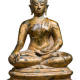 Bronze-Buddha mit Goldlackfassung, Südostasien - фото 1