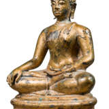 Bronze-Buddha mit Goldlackfassung, Südostasien - Foto 2