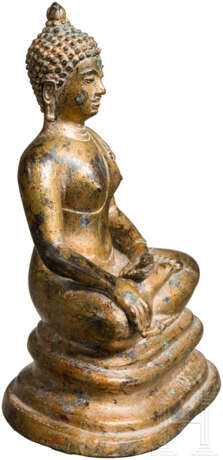 Bronze-Buddha mit Goldlackfassung, Südostasien - фото 3
