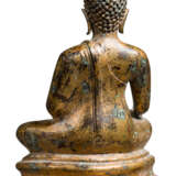 Bronze-Buddha mit Goldlackfassung, Südostasien - photo 5