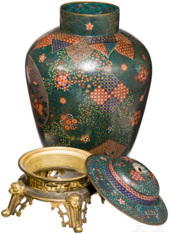 Cloisonné-Vase, Japan, Meiji-Periode - photo 3