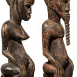 Zwei Ahnenfiguren, Holz, Westafrika, Baule - Foto 3