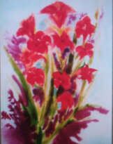 Still life with gladiolus. Still life with gladiolus.