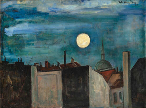 Wellenstein, Walter. Mond über Dächern, 1933 - Foto 1