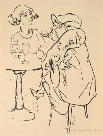 Schlichter, Rudolf. Im Cafe, um 1923 - Foto 1