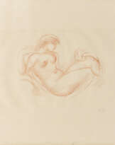 Femme en berceau, bras droit levé au-dessus de l'épaule, um 1920