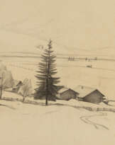 Landschaft mit zwei Tannen, 1930