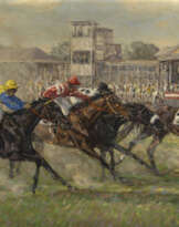 Pferderennen auf der Galopprennbahn Freudenau in Wien, 1974