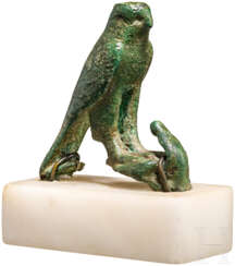 Horus Falcon, Bronze, late dynastic-ptolemäisch, about 7. Century - 31 BC