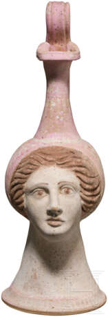 Polychrome Oinochoe mit plastischem Antlitz einer Dame, Canosa, Unteritalien, 4. Jahrhundert vor Christus - photo 4