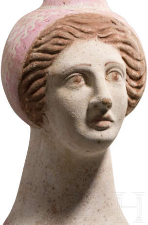 Polychrome Oinochoe mit plastischem Antlitz einer Dame, Canosa, Unteritalien, 4. Jahrhundert vor Christus - Foto 5