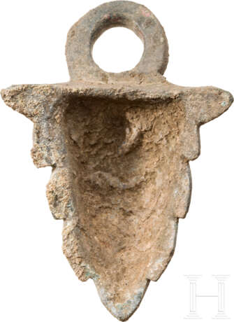 Satyr-Applike eines Bronzegefäßes, römisch, 1. - 2. Jahrhundert - фото 2