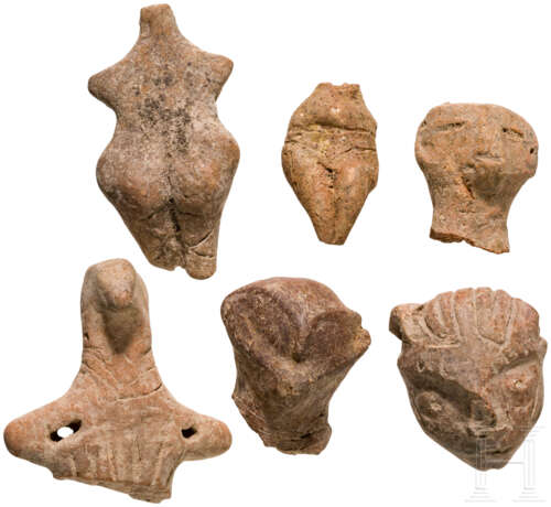 Sechs neolithische Idole, Südosteuropa, Neolithikum, 5. Jahrtausend vor Christus - photo 1