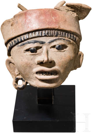 Veracruz Terrakotta-Kopf eines Kriegers, Mexico, Remojadas-Kultur, ca. 100 vor Christus - 800 n. Chr. - Foto 2