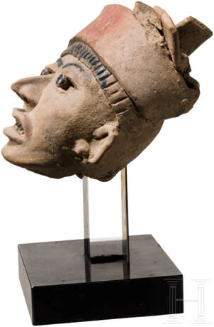 Veracruz Terrakotta-Kopf eines Kriegers, Mexico, Remojadas-Kultur, ca. 100 vor Christus - 800 n. Chr. - Foto 4