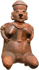 Kniende Frau, Terrakotta, Nayarit, Mexiko, 100 vor Christus - 250 n. Chr.
