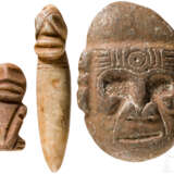 Drei Steinfiguren, Karibik, Taíno-Kultur, 11. - 15. Jahrhundert - Foto 1