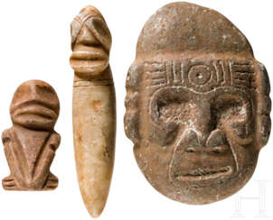 Drei Steinfiguren, Karibik, Taíno-Kultur, 11. - 15. Jahrhundert