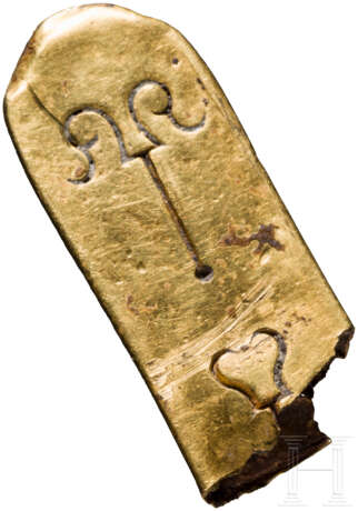 Goldene Riemenzunge, frühbyzantinisch, 6. - 7. Jahrhundert - Foto 1