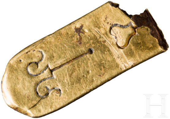 Goldene Riemenzunge, frühbyzantinisch, 6. - 7. Jahrhundert - Foto 2