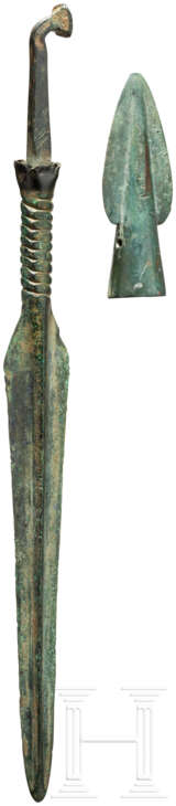 Zwei Lanzenspitzen, Luristan und Mitteleuropa, 12. - 11. und 10. - 8. Jahrhundert vor Christus - Foto 2