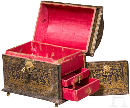 Lederbezogene und goldgeprägte Renaissance-Kassette , Antwerpen, Ende 16. Jahrhundert - Foto 2