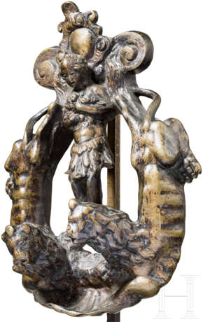 Frühbarocker Bronze-Türklopfer, Italien, um 1650 - Foto 4