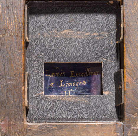 Erlesene Emailleplakette im Rahmen, Limoges, 17. Jahrhundert, zuzuschreiben an die Meisterfamilie Laudin - Foto 3