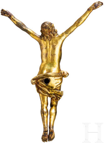 Christuskorpus, vergoldete Bronze, deutsch, 17. Jahrhundert - Foto 2
