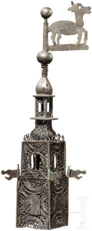 Turm einer silbernen Besaminbüchse, deutsch, 1. Hälfte 19. Jahrhundert - фото 1