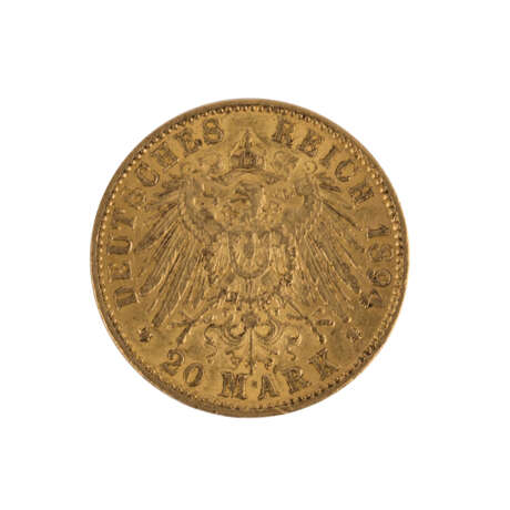 Hamburg/GOLD - 20 Mark 1894 J Freie und - Foto 2