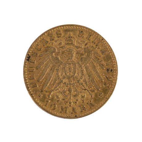 Hamburg/GOLD - 10 Mark 1898 J Freie und - Foto 2