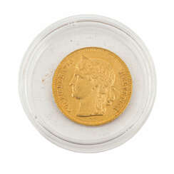 Schweiz/GOLD - 20 Franken 1893/B, Helvetia, ss, Randkerbe,