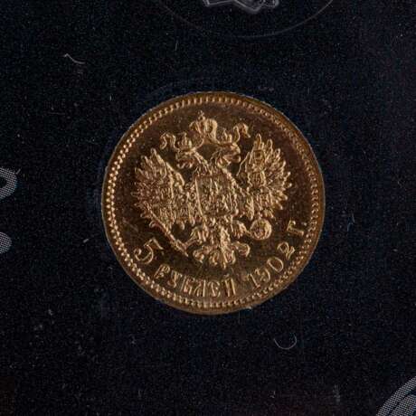 Russland/GOLD - 5 Rubel 1902 r Nikolaus II., - Foto 2