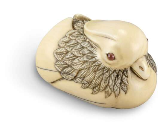 Netsuke: Mandarinente - photo 1