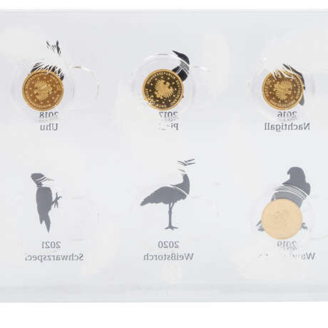 BRD/GOLD - 6 Sets Heimische Vögel mit je 4 x 20 Euro - photo 3