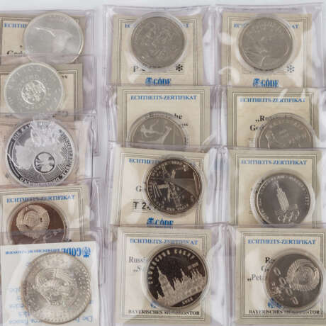 Gemischtes Lot mit unter anderem Kaiserreich Silbermünzen zu 1 Mark, - Foto 3