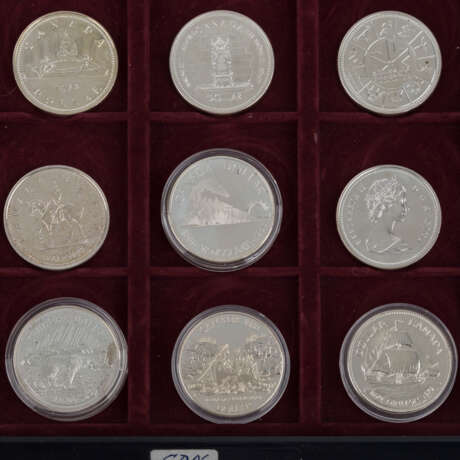 Kanada - Sammlung Dollars, ca. 74 Stück und Weiteres, - Foto 3