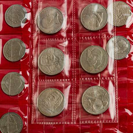 3 Münzalben mit unter anderem 10 und 5 DM Gedenkmünzen, - Foto 5