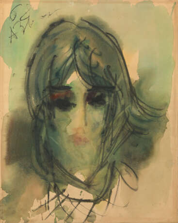Зверев Анатолий. Female Portrait in Green - фото 1